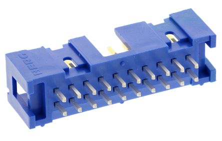 Amphenol Communications Solutions Quickie Leiterplatten-Stiftleiste Gerade, 20-polig / 2-reihig, Raster 2.54mm,