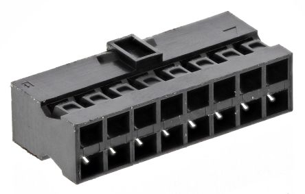 Amphenol Communications Solutions Minitek Pwr Steckverbindergehäuse 2mm, 16-polig / 2-reihig Gerade, Kabelmontage Für