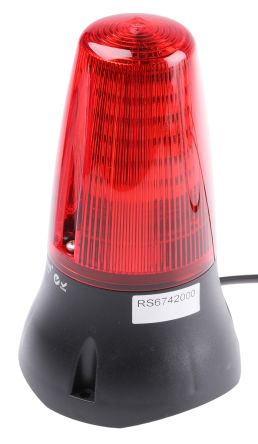 Moflash Balise Clignotante à LED Rouge Série LEDD125, 230 V C.a.