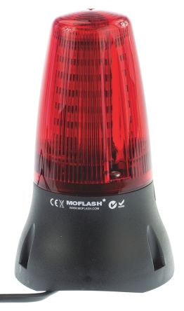 Moflash LEDA125 LED Dauer-Licht Summer-Signalleuchte Rot / 90dB, 230 Vac