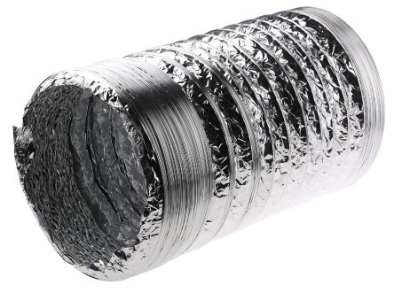 RS PRO Flexible Rohr Aluminiumfolie, PVC Verstärkt Ø 305mm 5m, -5 Bis +90 °C