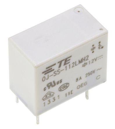 TE Connectivity OJ Monostabiles Relais, Printrelais 1-poliger Schließer 8A 12V Dc Spule / 200mW