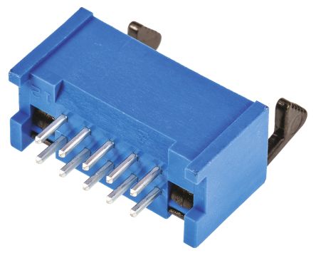 TE Connectivity AMP-LATCH Leiterplatten-Stiftleiste Gerade, 10-polig / 2-reihig, Raster 2.54mm, Kabel-Platine,