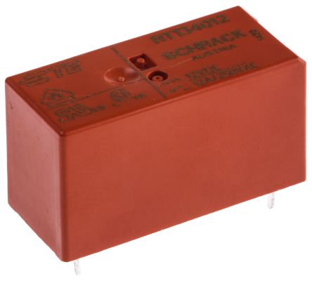 TE Connectivity PCB Mount Power Relay, 12V Dc Coil, 12A Switching Current, SPST