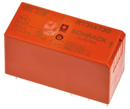 TE Connectivity PCB Mount Power Relay, 230V Ac Coil, 16A Switching Current, SPDT