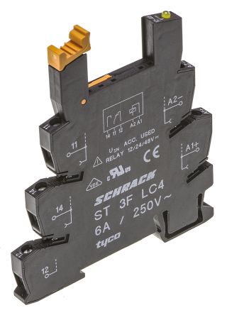 TE Connectivity 继电器底座, 适用于SNR 系列, DIN 导轨安装, 5触点