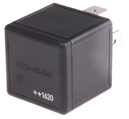 TE Connectivity Plug In Automotive Relay, 12V Dc Coil Voltage, 40A Switching Current, SPDT