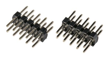 HARWIN M22 Stiftleiste Gerade, 10-polig / 2-reihig, Raster 2.0mm, Platine-Platine, Lötanschluss-Anschluss, 1.0A, Nicht