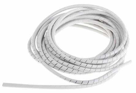 HellermannTyton SBPE Spiral-Kabelschutzschlauch PE Grau, Für Kabel-Ø 4mm Bis 20mm, Länge 5m