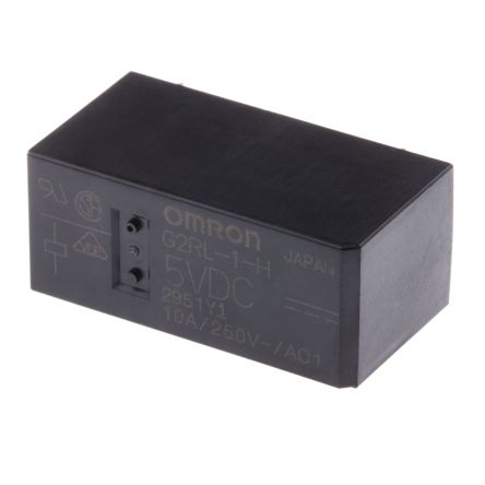 Omron PCB Mount Power Relay, 5V Dc Coil, 12A Switching Current, SPDT