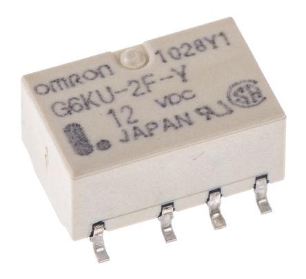 Omron Surface Mount Latching Signal Relay, 12V Dc Coil, 1A Switching Current, DPDT
