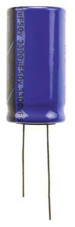 Vishay SU, THT Aluminium-Elektrolyt Kondensator 3300μF ±20% / 50V Dc, Ø 18mm X 35mm, +85°C