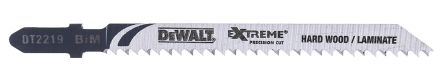 DeWALT 曲线锯条 75mm 3件装, 每英寸10锯齿, 应用: 硬木；纤维板；夹板