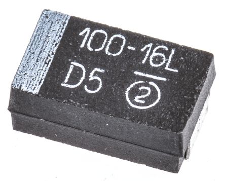 Vishay Condensateur Tantale, CMS, 100μF, 16V C.c., ±10%,, Série 293D