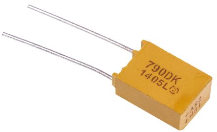 Vishay 790D Kondensator, MnO2, 10μF, 25V Dc THT, 5.08mm, ±10%, +125°C