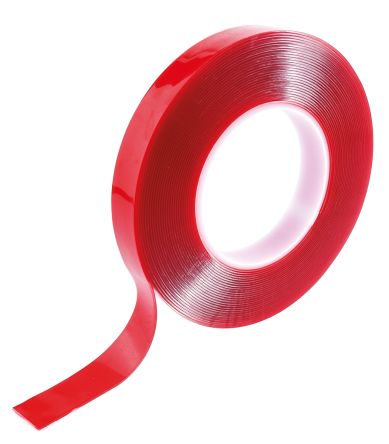 Hi-Bond 泡棉胶带, 两面, 1mm厚, 19mm宽, 10m长, 无色, 丙烯酸泡棉, 泡沫密度850kg/m³, 拉伸强度61.7N/cm