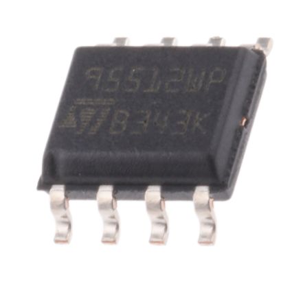 STMicroelectronics AEC-Q100 Memoria EEPROM Serie M95512-WMN6P, 512kbit, 64k X, 8bit, SPI, 40ns, 8 Pines SOIC