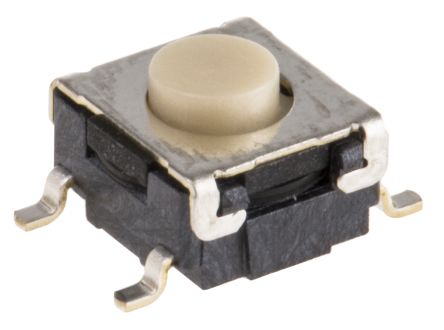 Omron Interruptor Táctil Tipo Botón, Contactos SPST 4.3mm, Montaje En Orificio Pasante