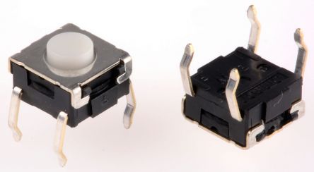 Omron Interrupteur Tactile Traversant, SPST, 6.6 X 6 X 4.30mm Avec Poussoir