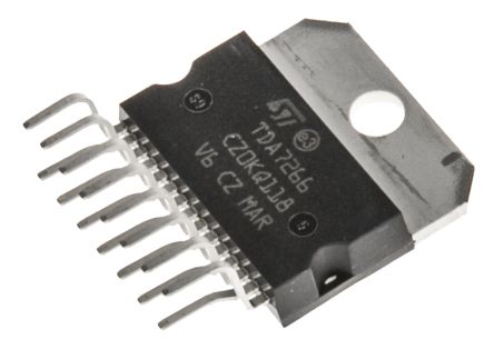 STMicroelectronics Clase A-B Amplificador De Audio TDA7266, Amplificador De Puente Estéreo 7W MULTIVATIO V, 15-Pines +70 °C