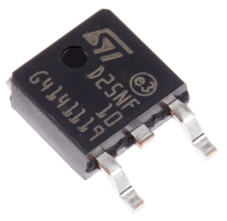 STMicroelectronics STripFET II STD25NF10T4 N-Kanal, SMD MOSFET 100 V / 25 A 100 W, 3-Pin DPAK (TO-252)