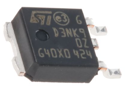 STMicroelectronics MOSFET STD3NK90ZT4, VDSS 900 V, ID 3 A, DPAK (TO-252) De 3 Pines,, Config. Simple