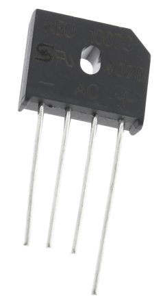 Taiwan Semiconductor Brückengleichrichter, 1-phasig 10A 1000V THT 1.1V KBU 4-Pin 5μA