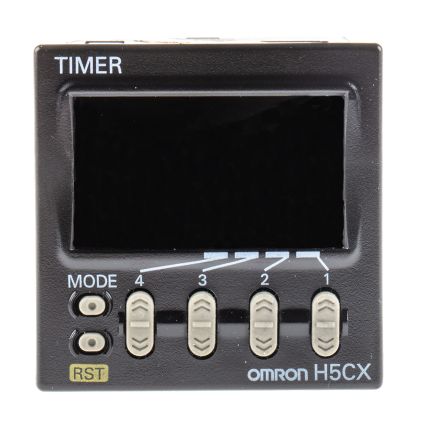 Omron H5CX Series Panel Mount Timer Relay, 12 → 24V Ac/dc, 1-Contact, 0.001 S → 9999h