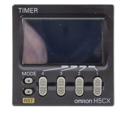 欧姆龙 Omron 时间继电器, H5CX 系列, 12 → 24V 交流/直流, 1触点, 时间范围 0.001 s → 9999h