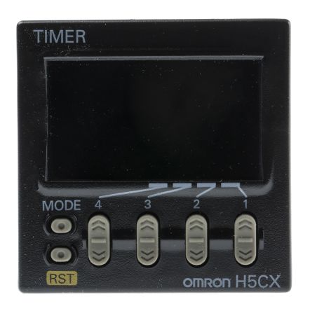 欧姆龙 Omron 时间继电器, H5CX 系列, 12 → 24V 交流/直流, 1触点, 时间范围 0.001 s → 9999h