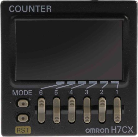 Omron H7CX Bidirektional Zähler LCD 6-stellig, Sekunden, Max. 5kHz, 12 → 24 V Dc, 24 V Ac, -99999 → 999999