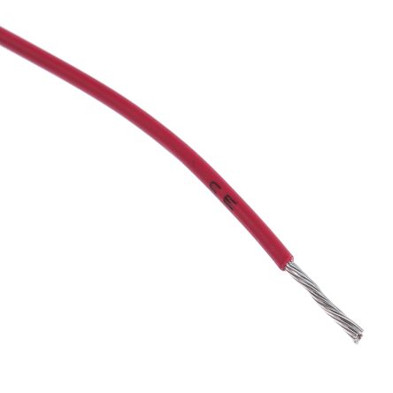 Alpha Wire Einzeladerleitung 0,52 Mm², 20 AWG 30m Rot MPPE Isoliert Ø 1.4mm 10/0,25 Mm Litzen UL11028