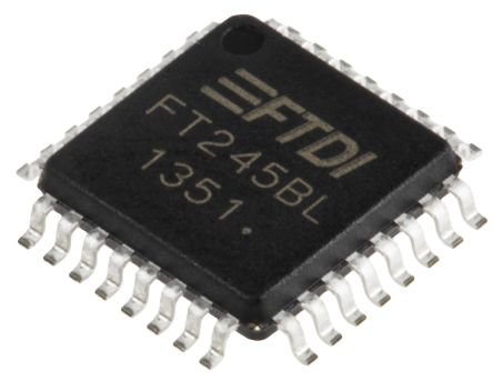 FTDI Chip Memoria FIFO FT245BL-REEL, Bidireccional Único LQFP 32 Pines, Alimentación 3 V A 5,25 V