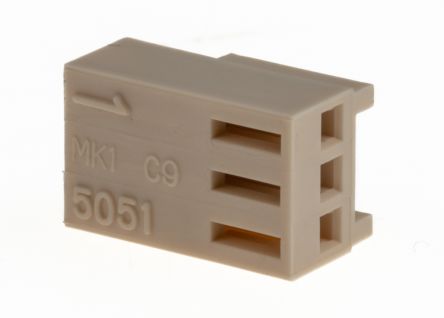 Molex KK Steckverbindergehäuse Buchse 2.5mm, 3-polig / 1-reihig Gerade, Kabelmontage Für KK-Kabel-Platinen-Verbinder