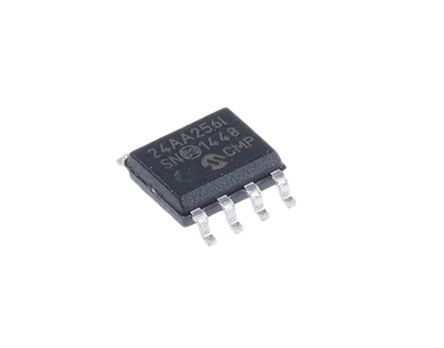 Microchip Mémoire EEPROM En Série, 24AA256-I/SN, 256Kbit, Série-I2C SOIC, 8 Broches, 8bit