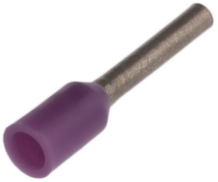JST FWE Aderendhülsen Bis 0.25mm², Stift ø 0.8mm, Violett, PP, 6mm, 11mm, Isoliert, 24AWG Max.