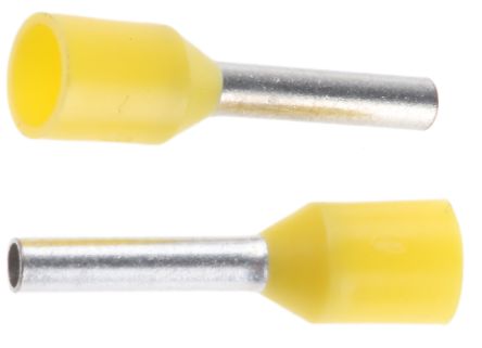 JST GTR Aderendhülsen Bis 1mm², Stift ø 1.4mm, Gelb, PP, 8mm, 14mm, Isoliert, 18AWG Max.