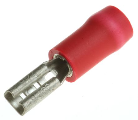 JST FVDDF Flachsteckhülse, Rot, Isoliert, 2.79 X 0.8mm, Buchse, 0.25mm² - 1.65mm², 22AWG Min