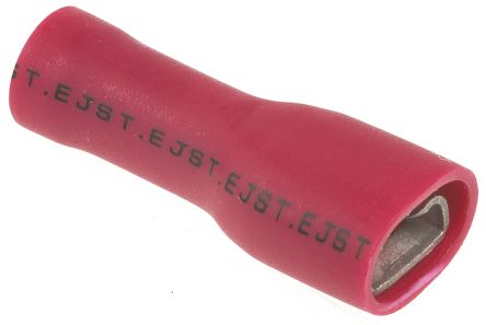 JST FLVDDF Flachsteckhülse, Rot, Isoliert, 4.75 X 0.8mm, Buchse, 0.25mm² - 1.65mm², 22AWG Min