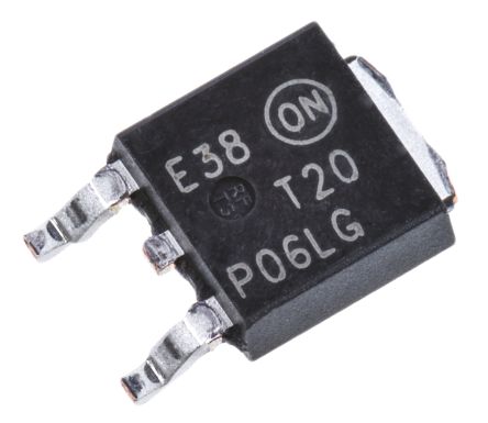 Onsemi NTD20P06LTG P-Kanal, SMD MOSFET 60 V / 15,5 A 65 W, 3-Pin DPAK (TO-252)