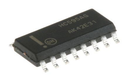Onsemi Schieberegister 8-Bit Schieberegister HC Seriell Zu Seriell, Parallel SMD 16-Pin SOIC 1