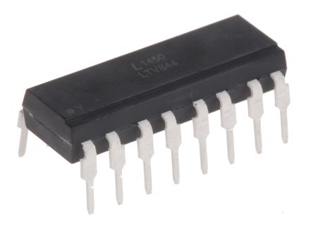 Lite-On LTV-8x4 THT Quad Optokoppler AC-In / Transistor-Out, 16-Pin PDIP, Isolation 5 KV Eff