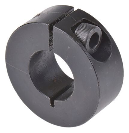 Huco 轴环, 16mm轴直径, 一件, 夹紧螺丝, 黑色氧化, 钢, 34mm外径, 13mm宽度