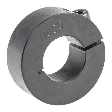 Huco 轴环, 20mm轴直径, 一件, 夹紧螺丝, 黑色氧化, 钢, 40mm外径, 15mm宽度