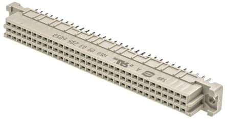 HARTING C2 DIN 41612-Steckverbinder Buchse Gerade, 96-polig / 3-reihig, Raster 2.54mm Crimpanschluss Durchsteckmontage
