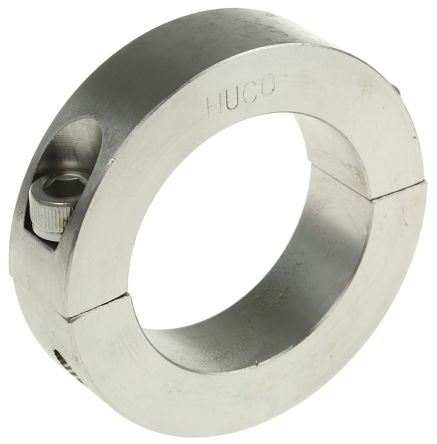 Huco 轴环, 40mm轴直径, 两件, 夹紧螺丝, 不锈钢, 60mm外径, 15mm宽度