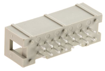HARTING SEK 18 Leiterplatten-Stiftleiste Gerade, 16-polig / 2-reihig, Raster 2.54mm, Kabel-Platine,