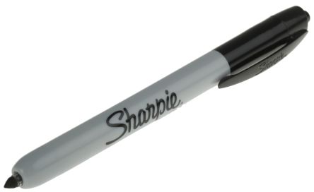 Sharpie Markierstift, Permanentmarker, Extrafein, Schwarz, Spitzenform: Rund