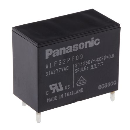 Panasonic Monostabiles Relais, Printrelais 1-poliger Schließer 31A 9V Dc Spule / 1.4W
