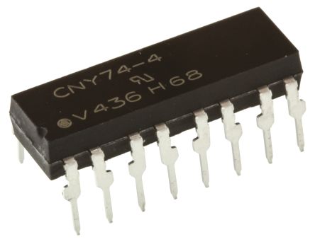 Vishay THT Quad Optokoppler DC-In / Transistor-Out, 16-Pin PDIP, Isolation 5,3 KV Eff